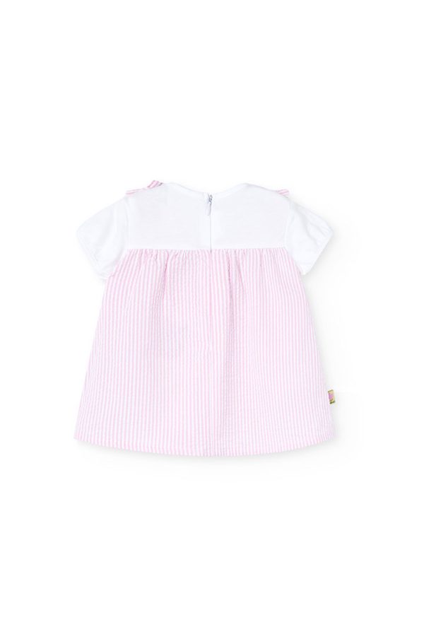 Poplin dress striped for baby -BCI - Image 2