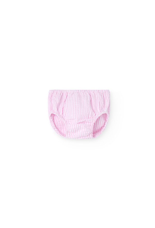 Poplin dress striped for baby -BCI - Image 3