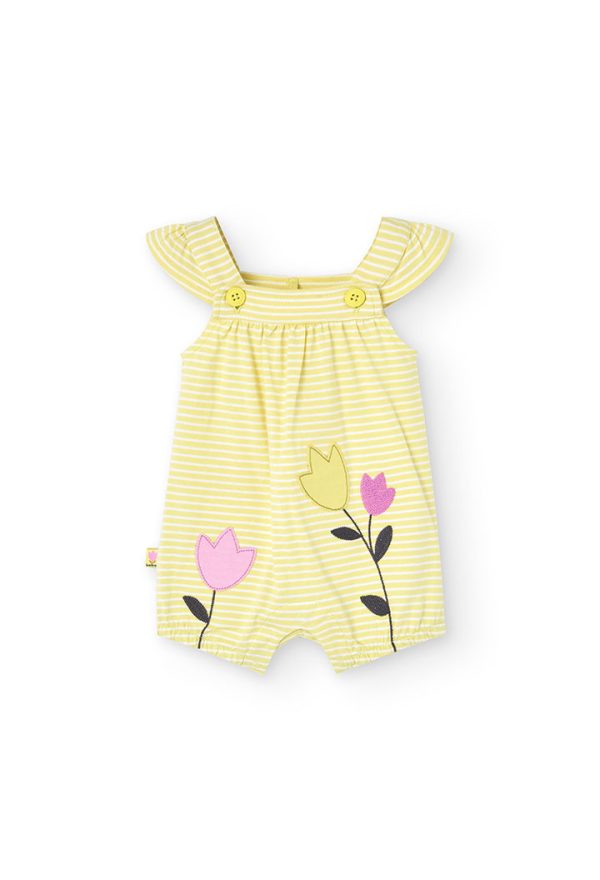 Knit play suit striped for baby -BCI