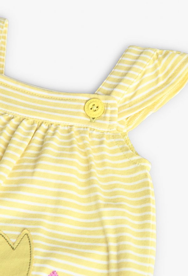 Knit play suit striped for baby -BCI - Image 3