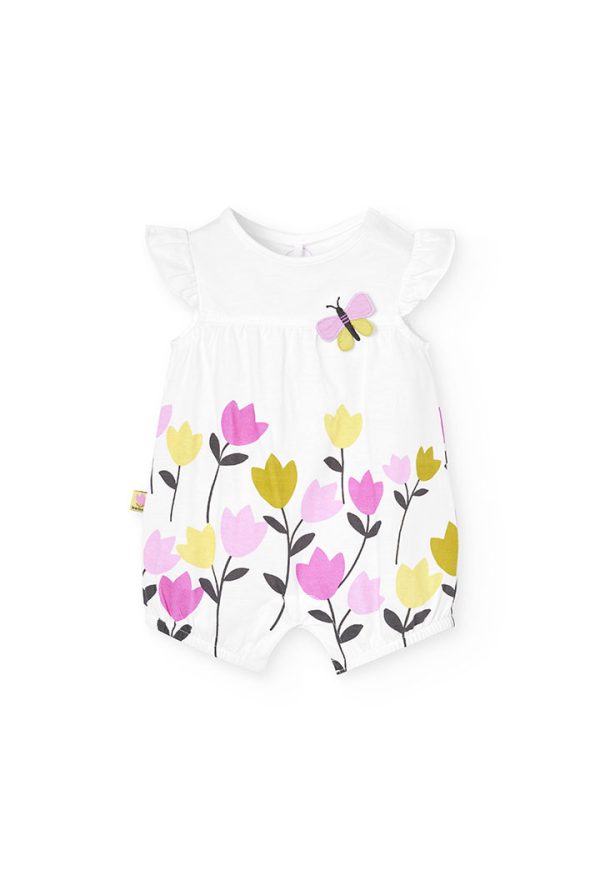 Knit play suit for baby girl -BCI