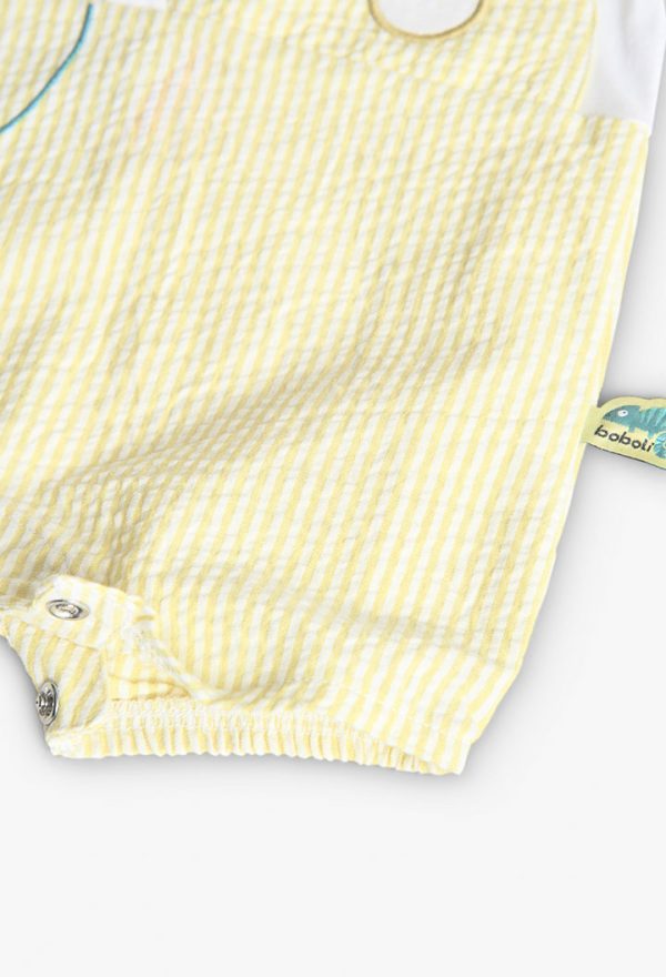 Poplin play suit striped for baby -BCI - Image 4
