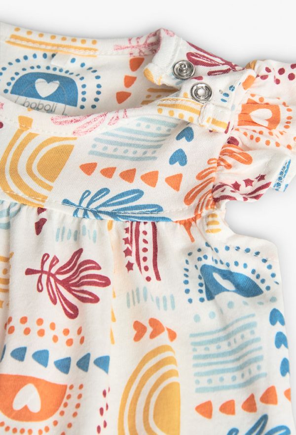 Knit play suit printed for baby -BCI - Image 3