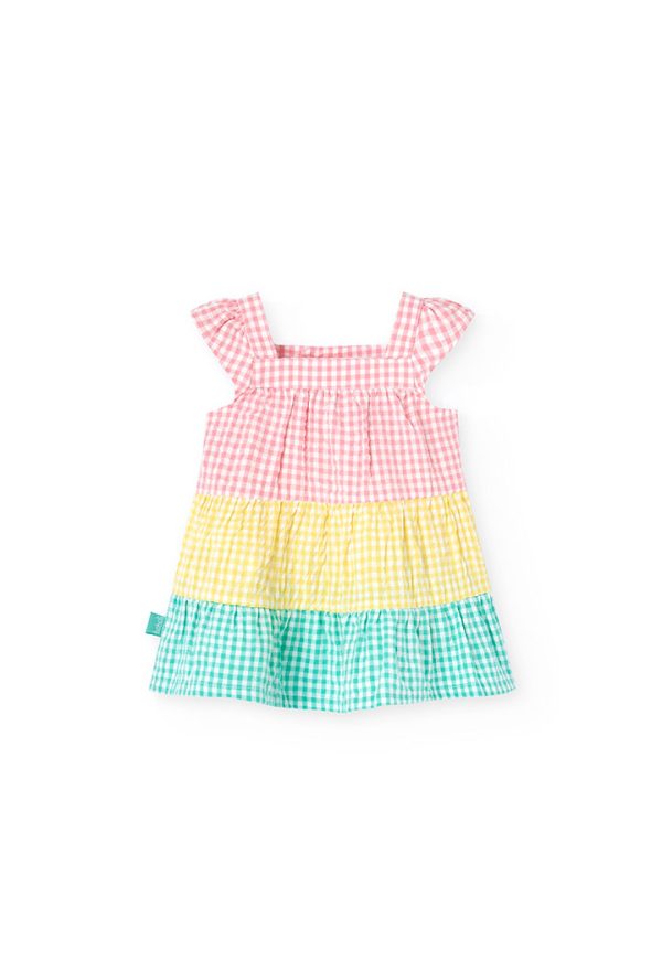 Poplin dress check for baby -BCI