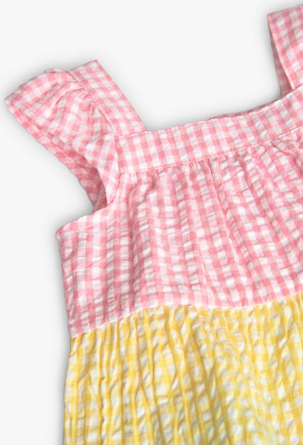 Poplin dress check for baby -BCI - Image 4