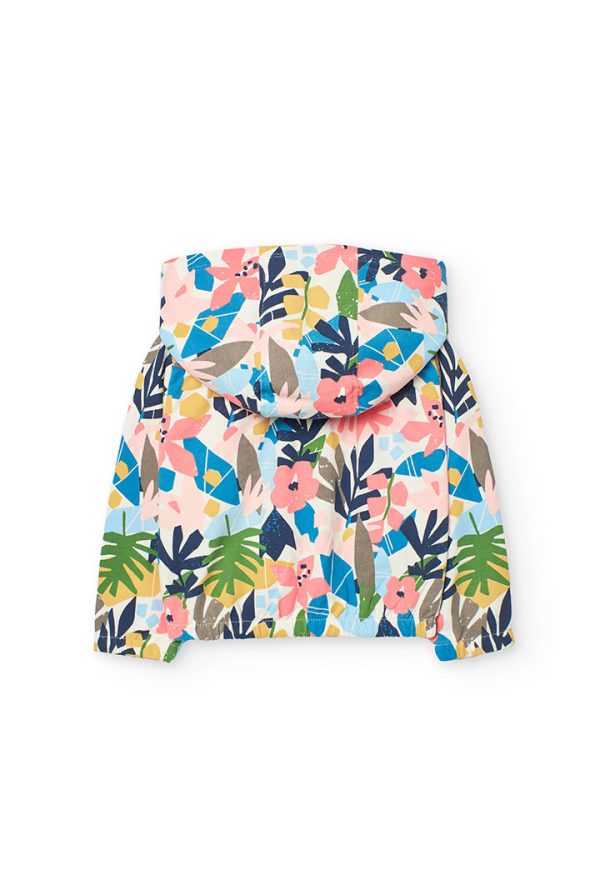 Fleece jacket floral for baby girl -BCI - Image 2
