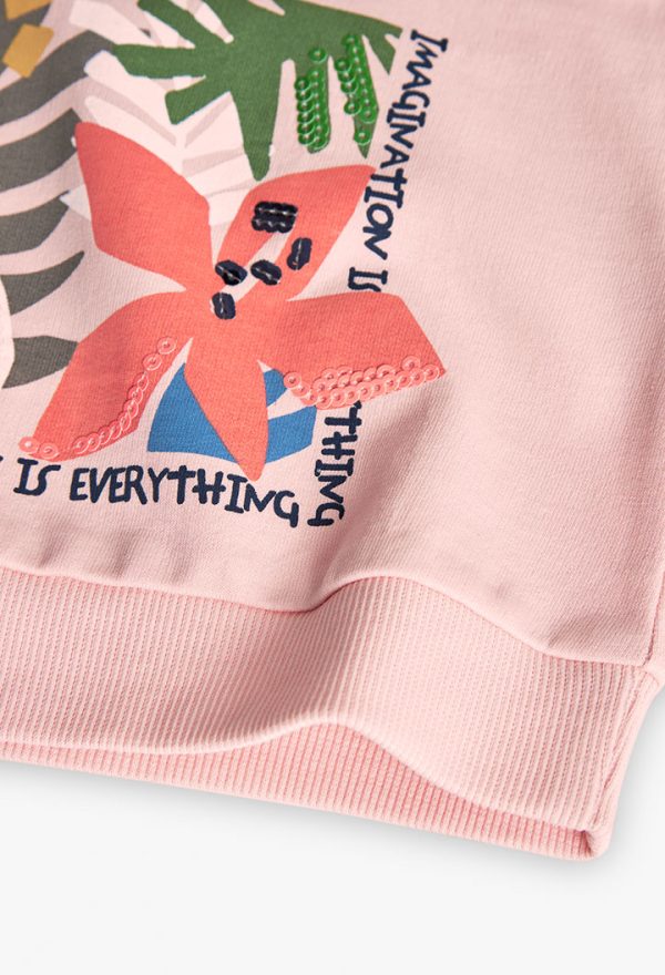 Fleece sweatshirt for baby girl -BCI - Image 3