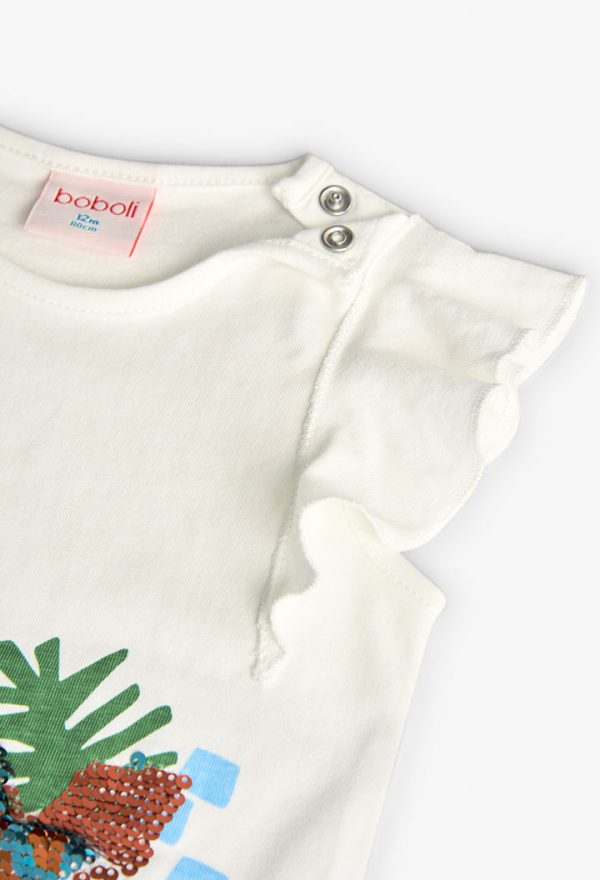 Knit t-Shirt for baby girl -BCI - Image 3