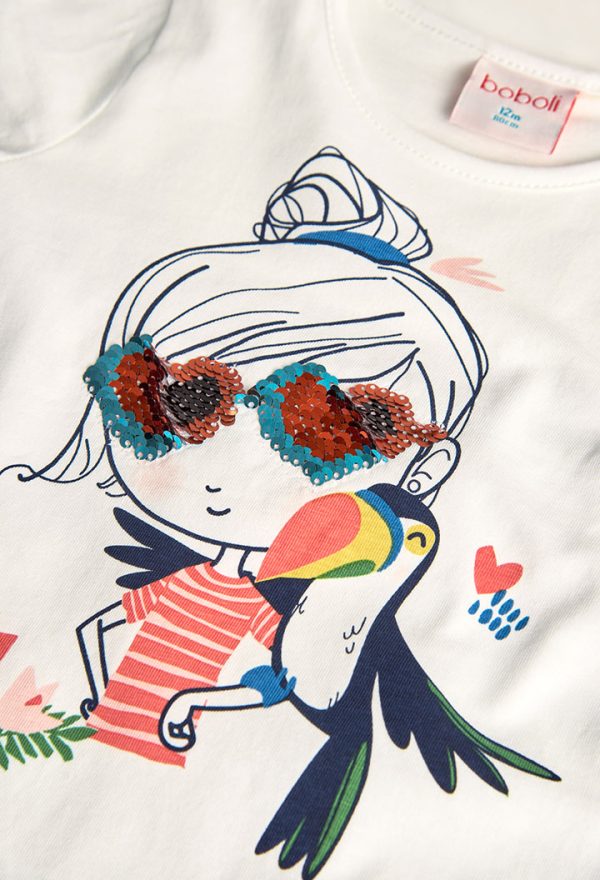 Long sleeves t-Shirt for baby girl -BCI - Image 3
