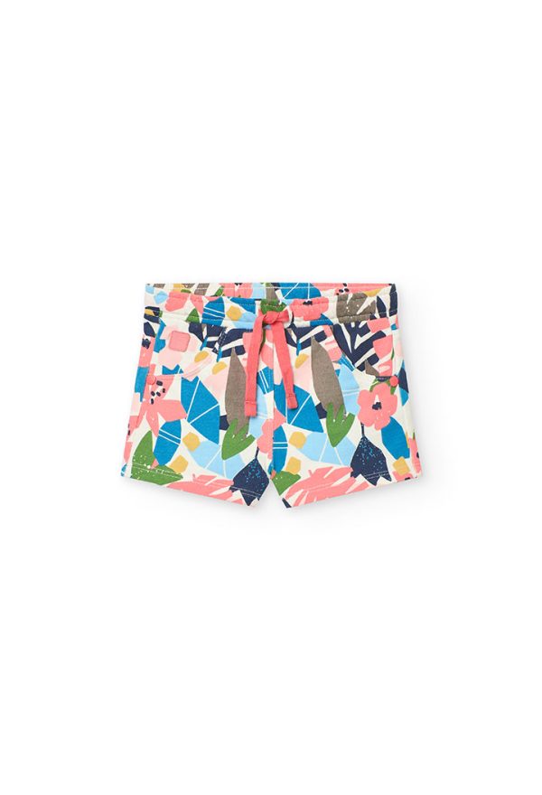 Fleece bermuda shorts for baby girl -BCI