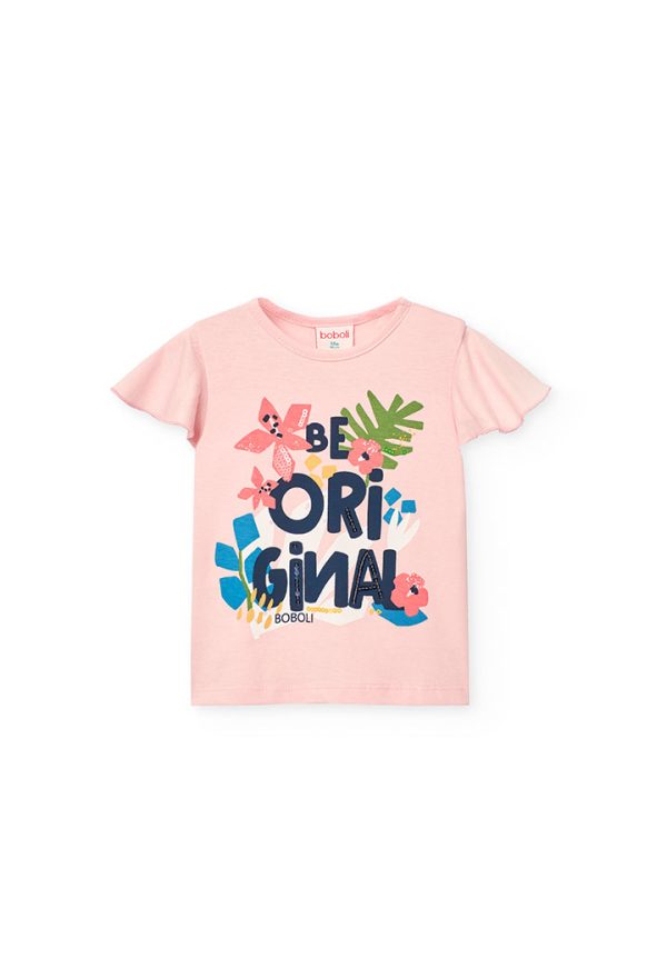 Knit t-Shirt for baby girl -BCI
