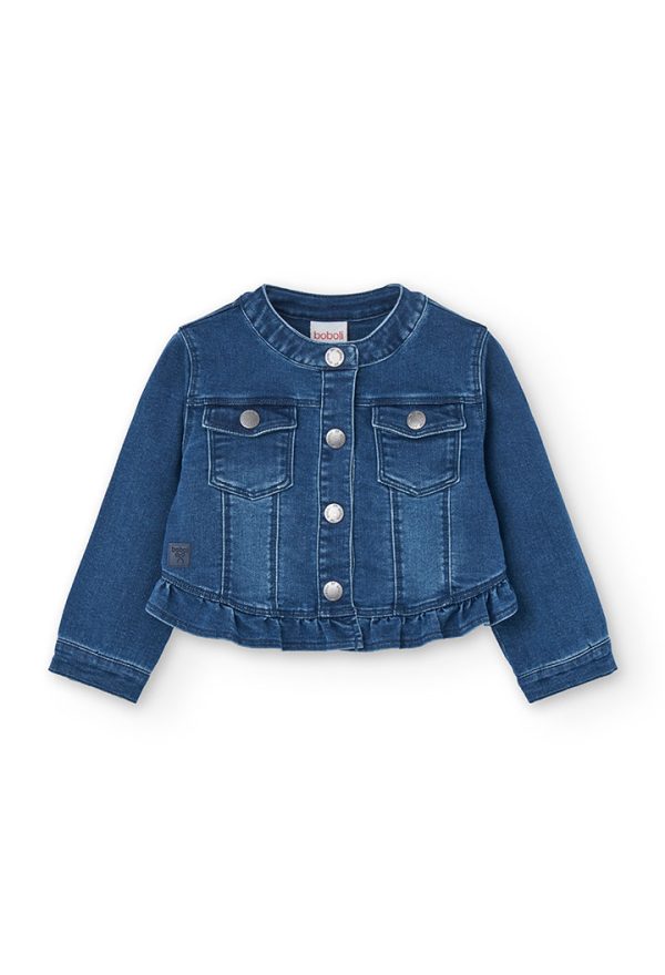 Denim jacket knit for baby -BCI