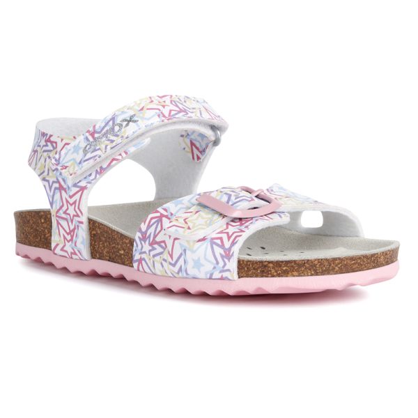 GEOX J ADRIEL WHITE MULTICOLOR (No 29-37) J028MC 00004 C0653 - Image 2