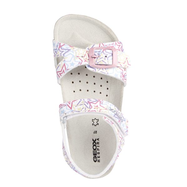 GEOX J ADRIEL WHITE MULTICOLOR (No 29-37) J028MC 00004 C0653 - Image 3