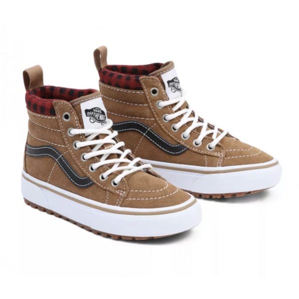 VANS SK8-HI MTE-1 PLAID BROWN BLACK (No 27-34) VN0A5HZ5Y491 - Image 2
