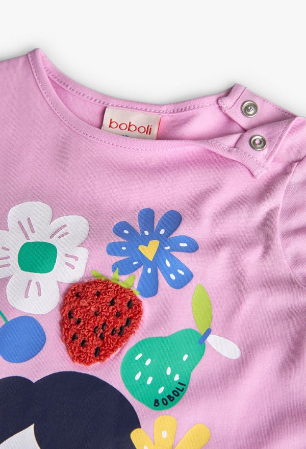 Long sleeves t-Shirt for baby girl -BCI - Image 3