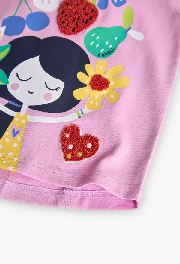 Long sleeves t-Shirt for baby girl -BCI - Image 4