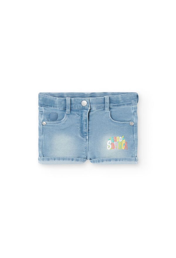 Denim shorts knit for baby girl -BCI