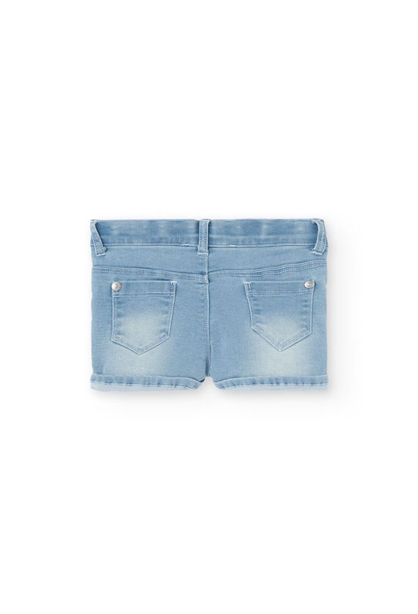 Denim shorts knit for baby girl -BCI - Image 2