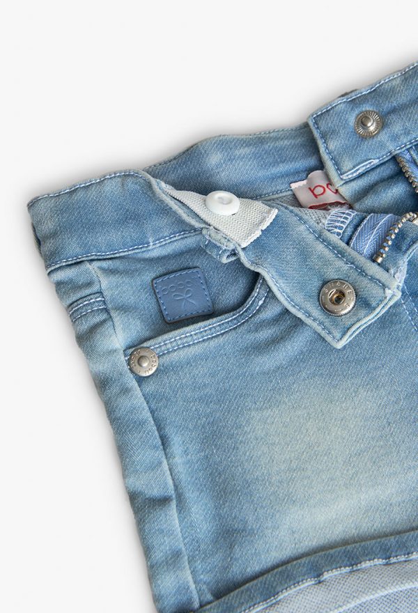 Denim shorts knit for baby girl -BCI - Image 3