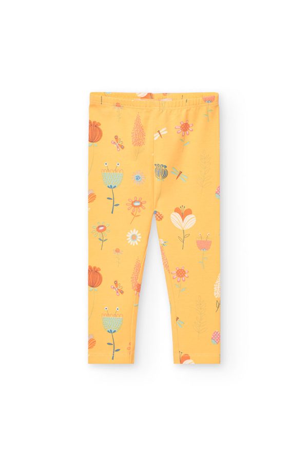 Stretch knit leggings for baby -BCI