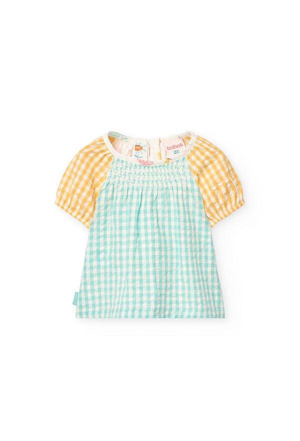Poplin blouse check for baby -BCI