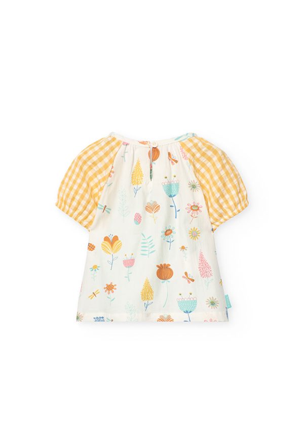 Poplin blouse check for baby -BCI - Image 2