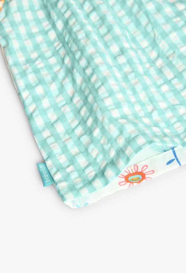 Poplin blouse check for baby -BCI - Image 4