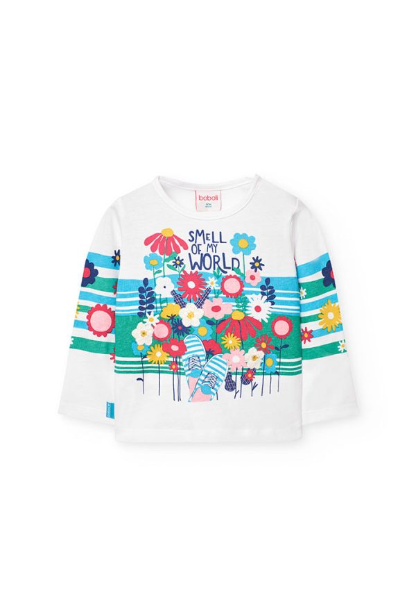 Knit t-Shirt for baby girl -BCI