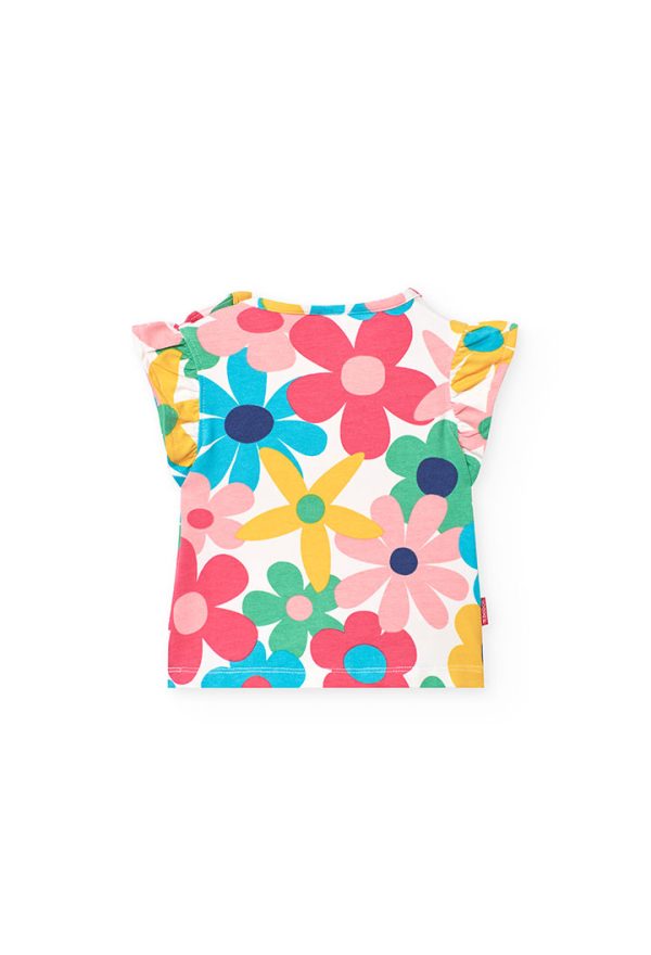 Knit t-Shirt floral for baby girl -BCI - Image 2