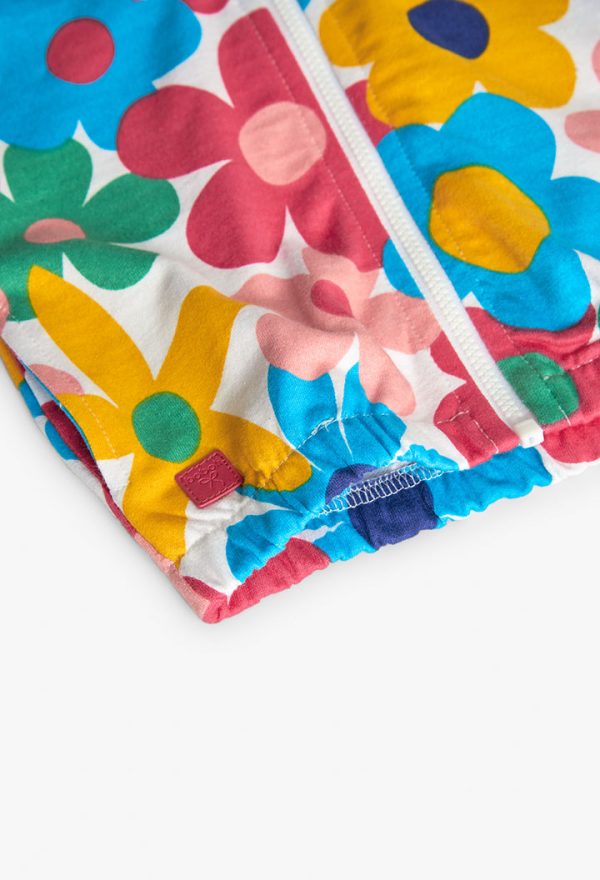 Fleece jacket floral for baby -BCI - Image 4