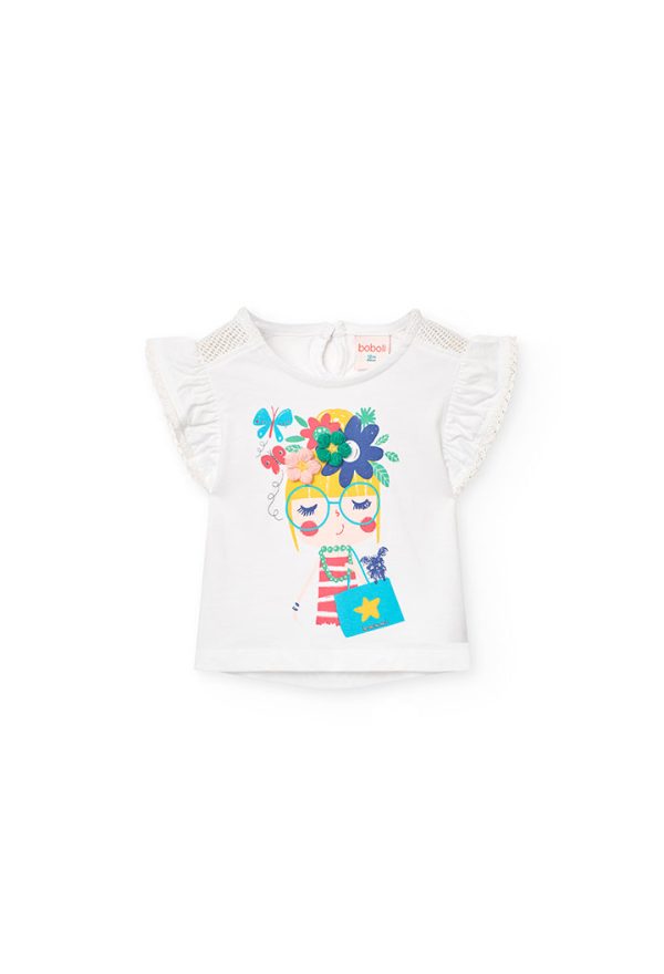 Knit t-Shirt for baby girl -BCI