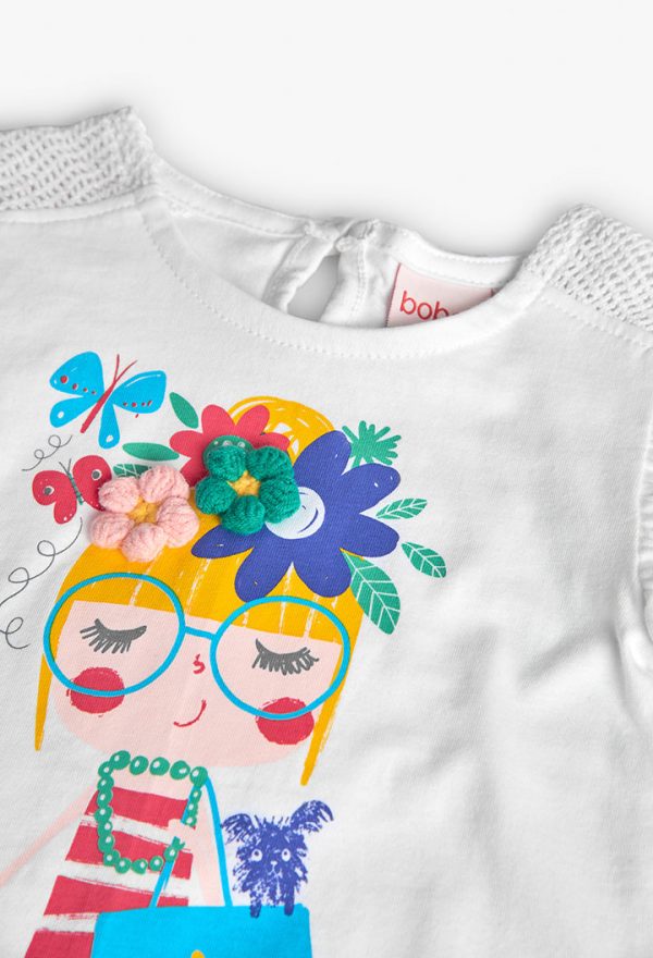 Knit t-Shirt for baby girl -BCI - Image 3