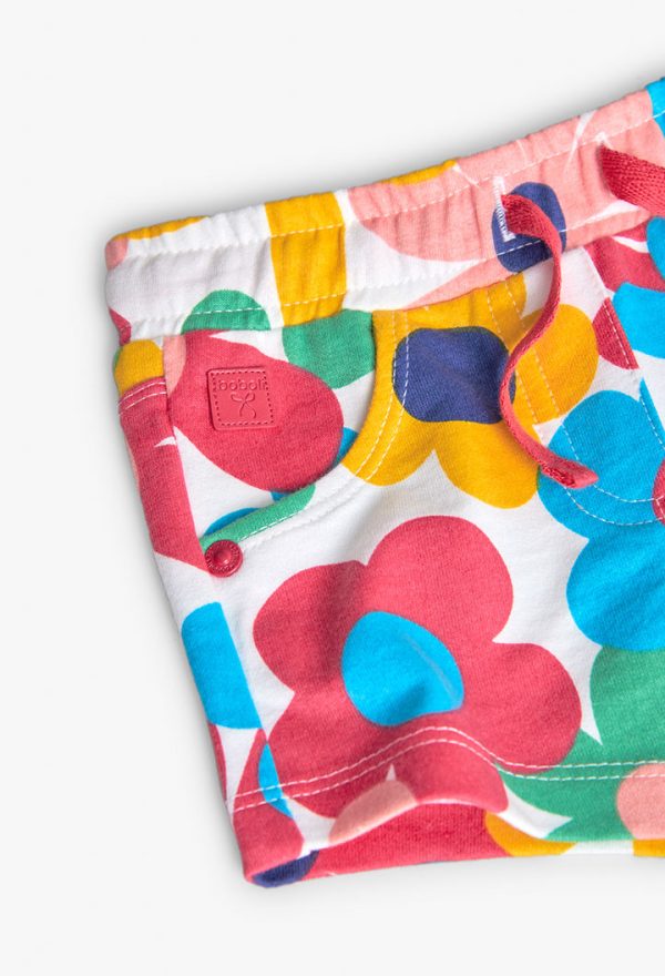 Fleece shorts floral for baby -BCI - Image 3