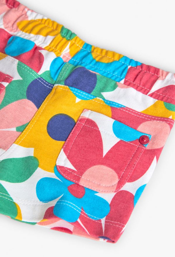 Fleece shorts floral for baby -BCI - Image 4