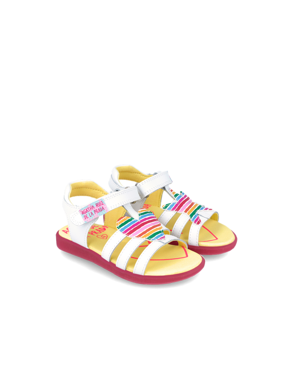 Agatha Ruiz De La Prada Παιδικά Πέδιλα Λευκά Twins 242965-A - Image 4