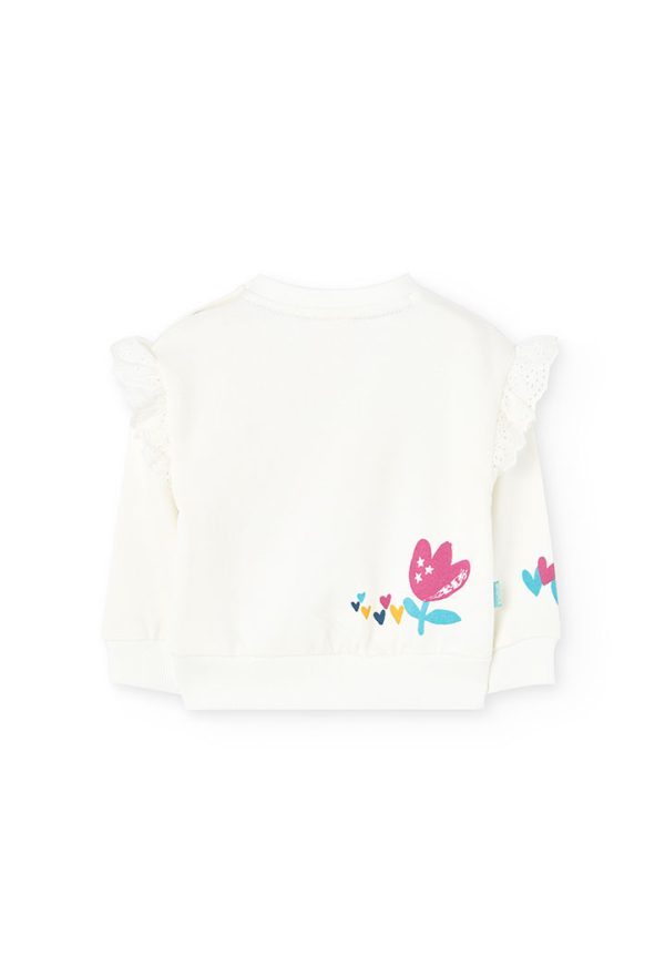 Boboli  Μπλούζα φούτερ σε λευκό χρώμα και σχέδιο CASUAL PREPPY - Image 2