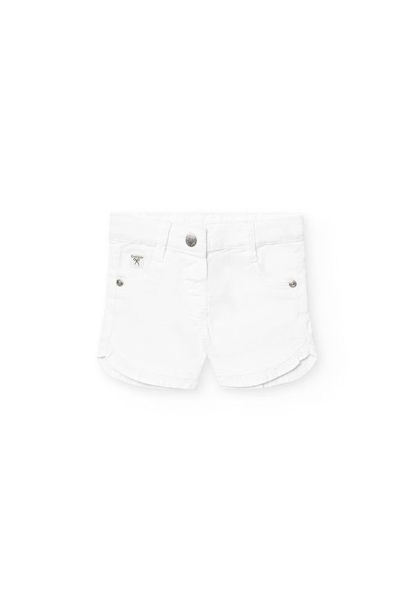Stretch gabardine shorts for baby -BCI