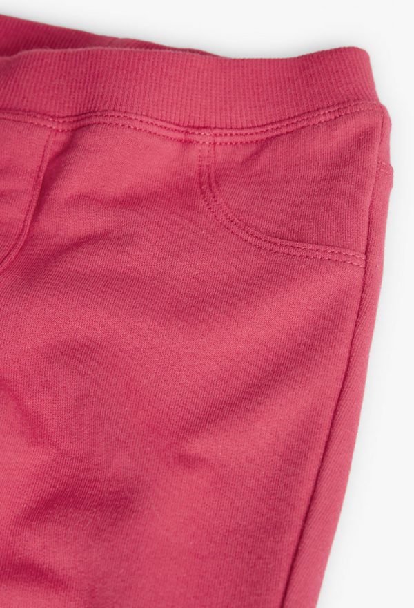 Boboli  Παντελόνι με εσωτερική fleece επένδυση σε κόκκινο/μπορντώ χρώμα Casual Preppy - Image 3