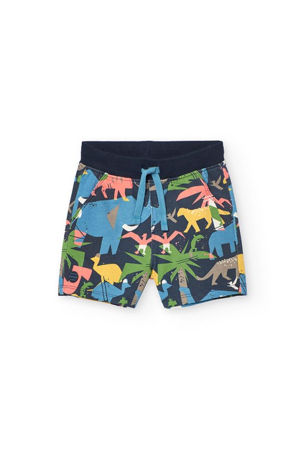 Fleece bermuda shorts printed for baby -BCI