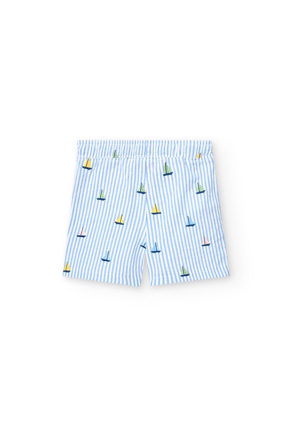 Poplin bermuda shorts for baby boy -BCI - Image 2