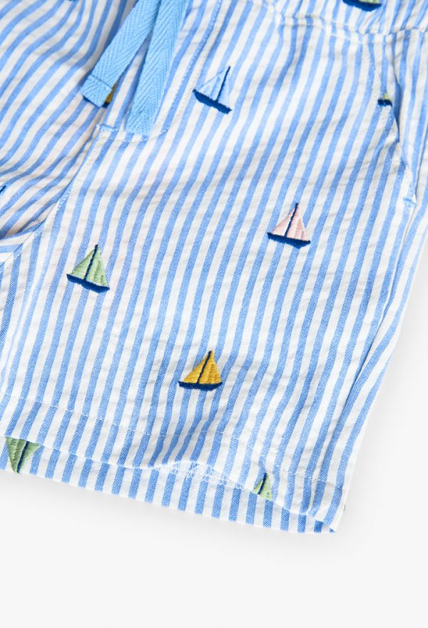 Poplin bermuda shorts for baby boy -BCI - Image 4