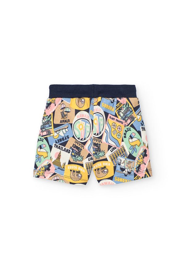 Fleece bermuda shorts for baby boy -BCI - Image 2