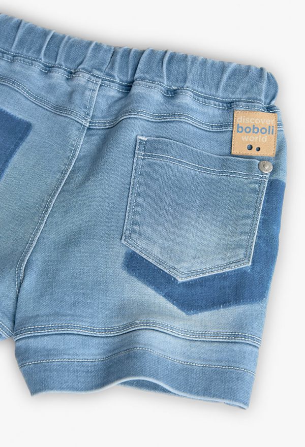 Knit denim bermuda shorts for baby -BCI - Image 4