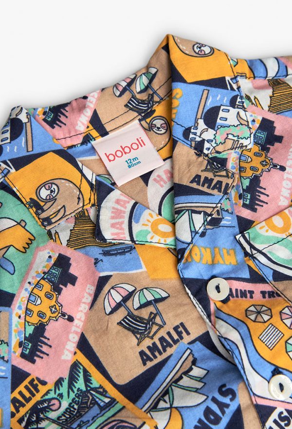 Poplin shirt printed for baby -BCI - Image 3