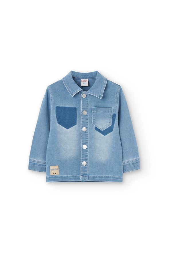 Overshirt denim knit for baby -BCI