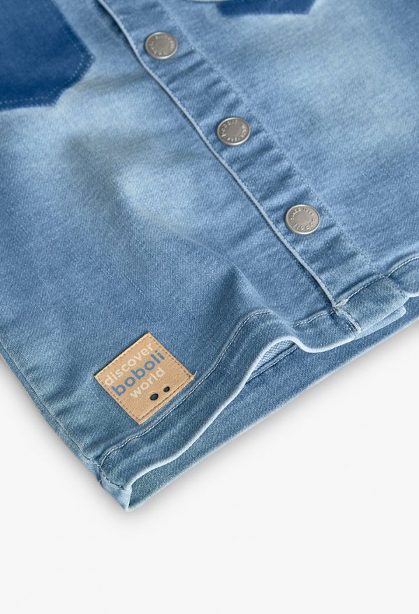 Overshirt denim knit for baby -BCI - Image 4