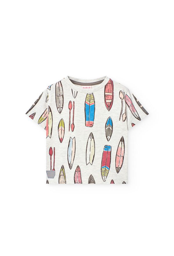 Knit t-Shirt flame for baby boy -BCI