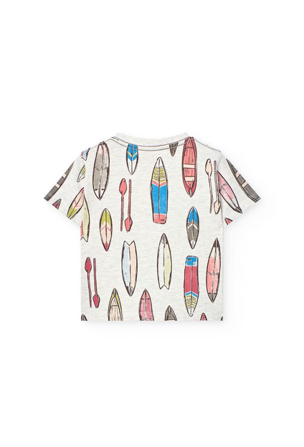 Knit t-Shirt flame for baby boy -BCI - Image 2