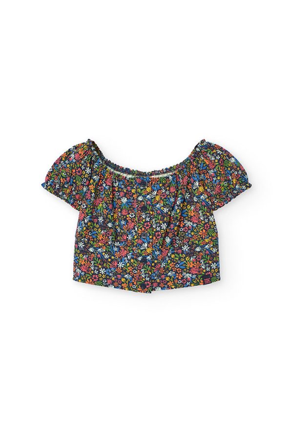 Stretch knit t-Shirt for girl -BCI